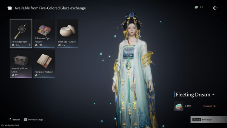 Five-Colored Glaze Exchange, mode,show