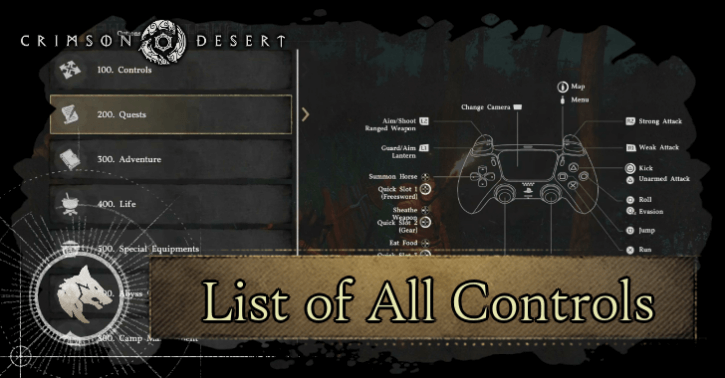 List of All Controls - Crimson Desert