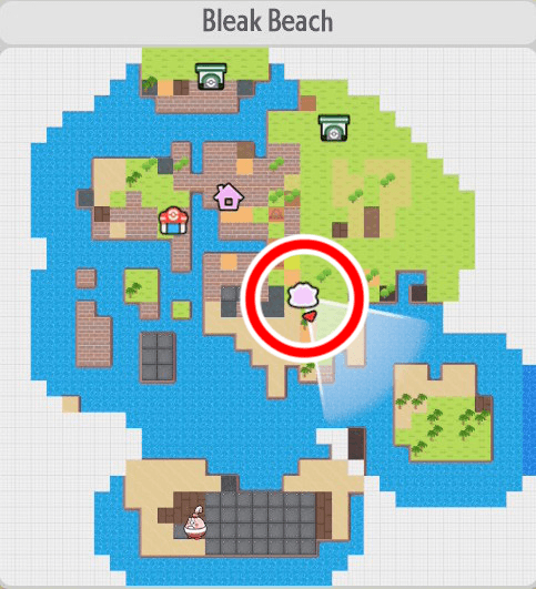 Bleak Beach Mosslax Cave Vending Machine Map Location