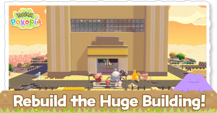 Pokemon Pokopia - Rebuild the Huge Building