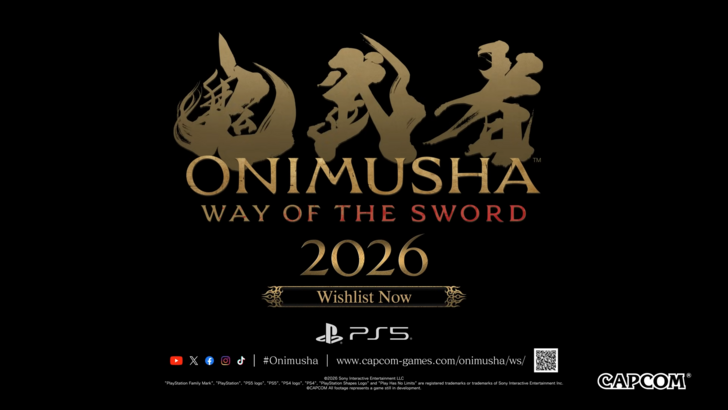 Onimusha: Way of the Sword title with Wishlist Now at the bottom