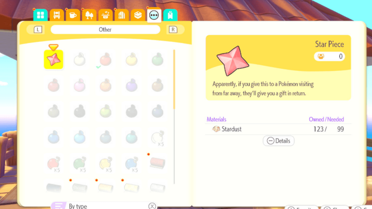 Used Stardust to Craft Starpiece