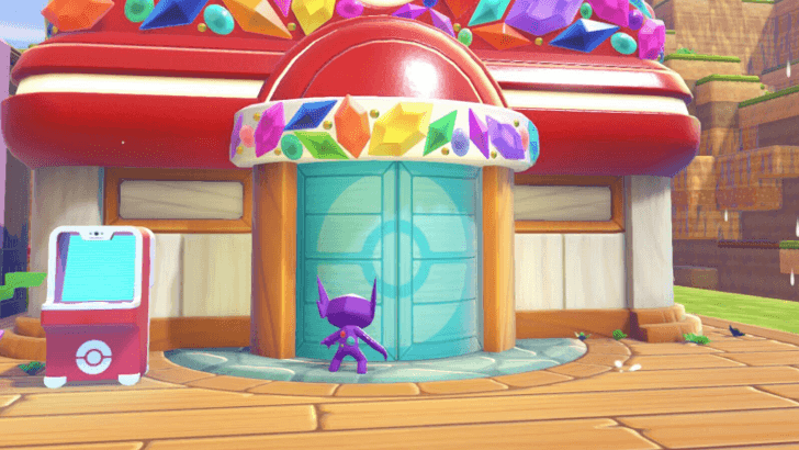 Sableye in Front of the Pokemon Center