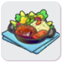 Vibrant hamburger steak