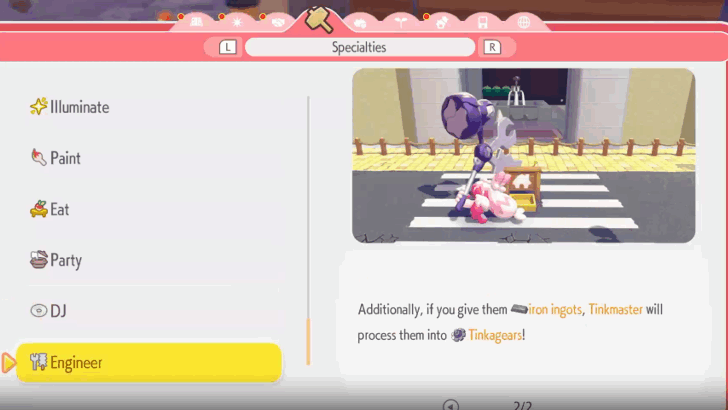 Pokopia - Turn Iron Ingots into Tinkagears