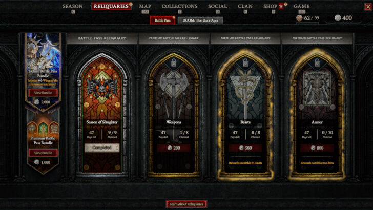 Battle Pass Reliquaries