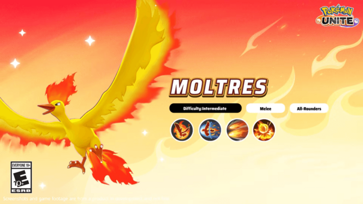 Pokemon UNITE - Moltres Info