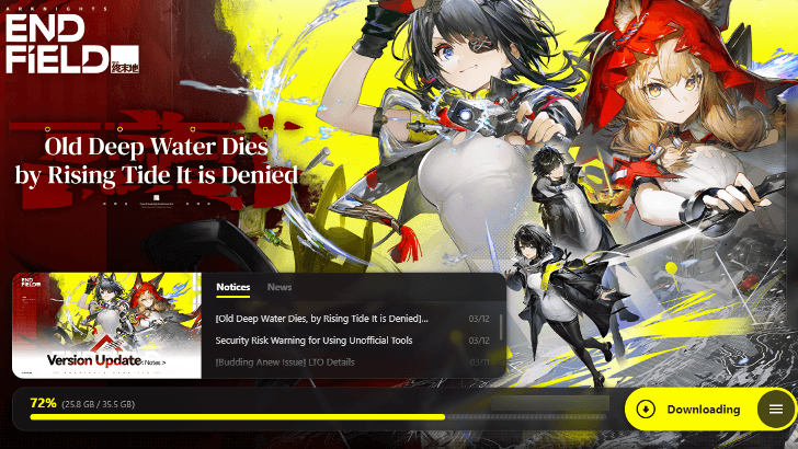 Arknights Endfield - 1.1 Preload Size