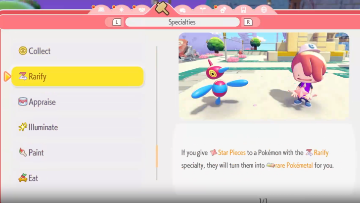Pokopia - Give Star Pieces to Turn to Rare Pokemetal