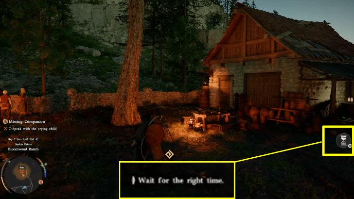 Select the Hourglass to Pass Time