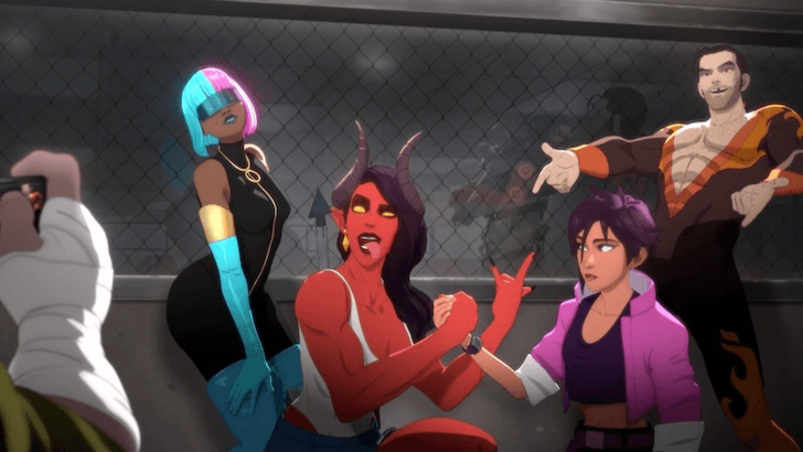 Invisigal and members of the Z-Team posing together