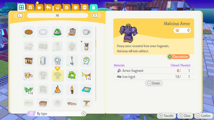 Pokopia - Obtain Malicious Armor By Getting Armor Fragments