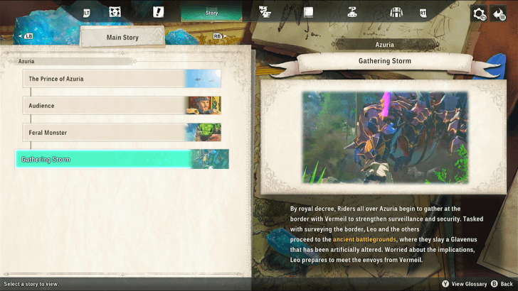 Progress Through Main Story