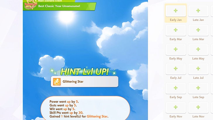 Glittering Star Skill Hint