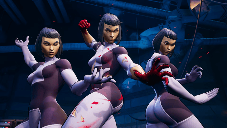 Invincible VS Dupli-Kate with her two clones, in their fighting stance