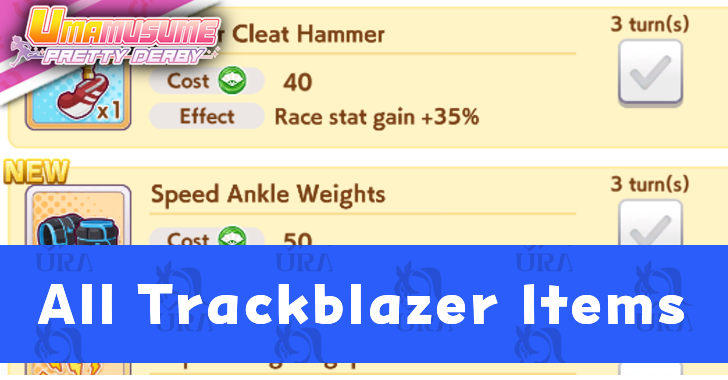 Umamusume All Trackblazer Items