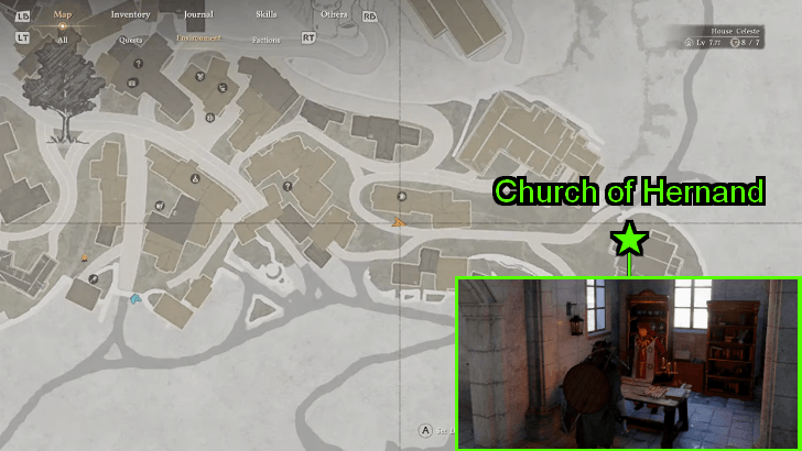 Find Alfred in the Church of Hernand