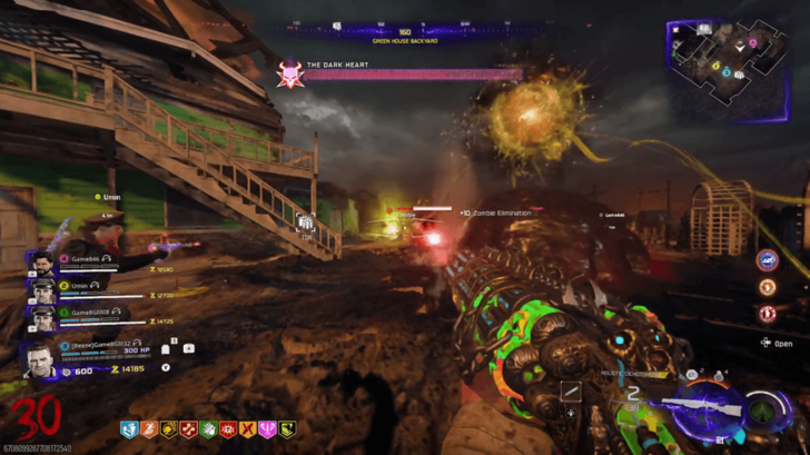 Black Blob with Yellow Orb