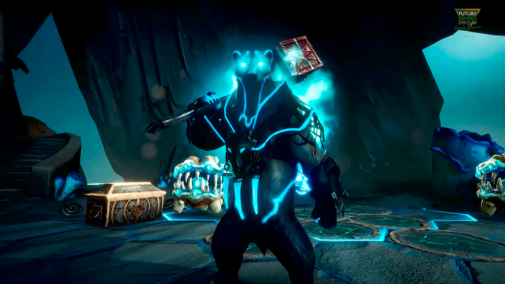 Blue glowing creature enemy in Shadowstone