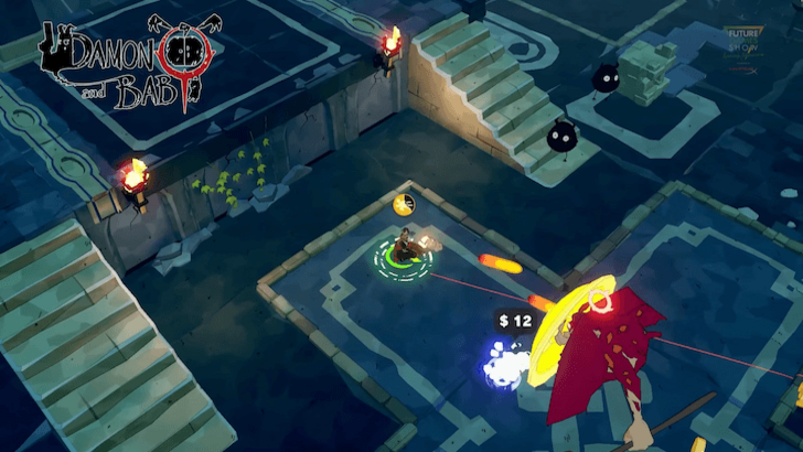 Player fighting enemies in Damon and Baby