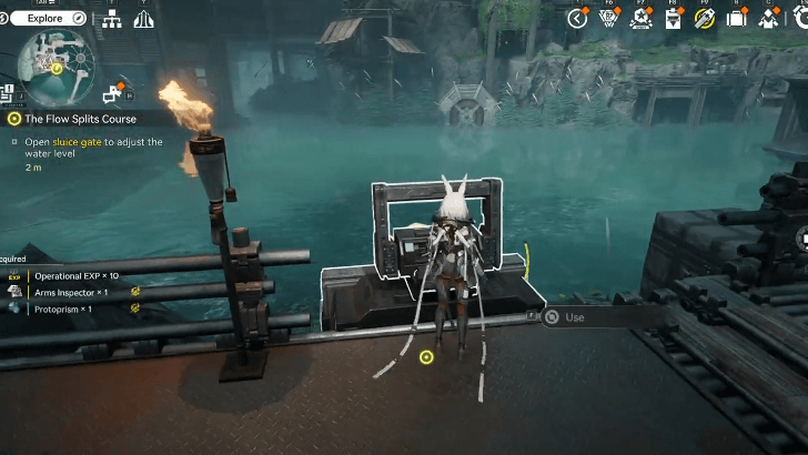 Open Sluice Gate to Adjust the Water Level