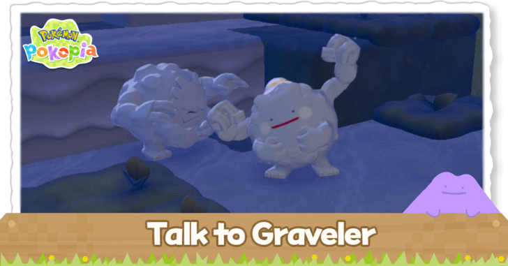 Pokemon Pokopia - Talk to Graveler