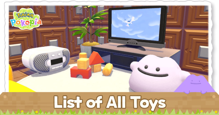 Pokemon Pokopia - List of All Toys
