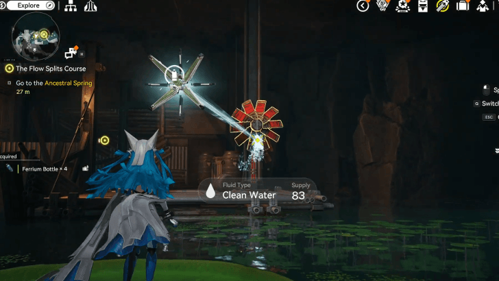 Spray the Second Wheel to Raise a Platform