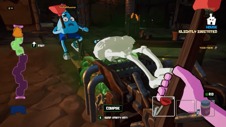 We Gotta Go! - a player looks at a dead teammate in horror
