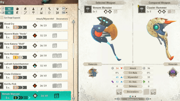 Equip Strong Blunt Type Weapon or Thunder Bow