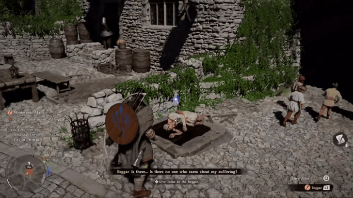 Give a Coin to The Old Beggar Step