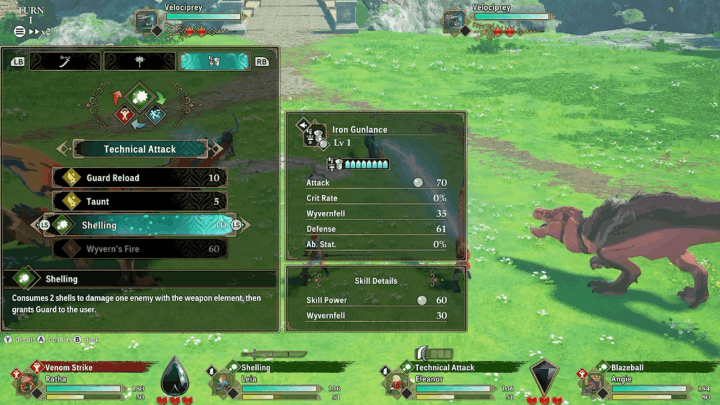 Gunlance Shelling Attack