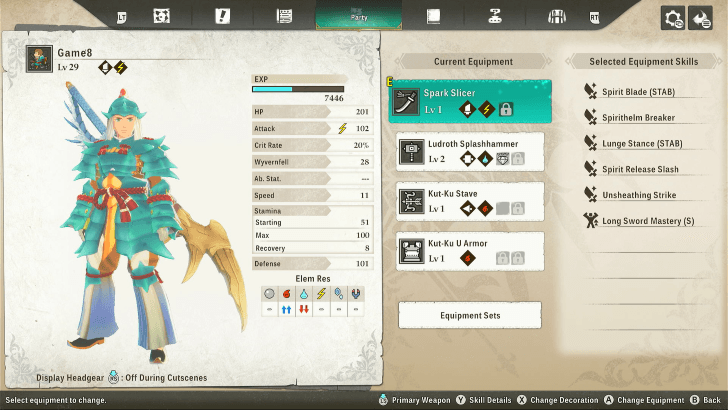 Equip Thunder Type Weapons