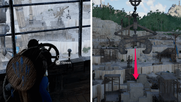 Bring crane down on Buried Relic