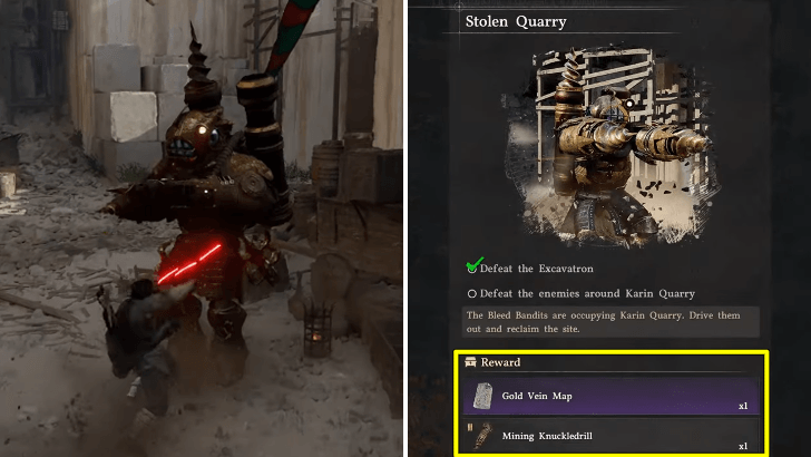Complete Stolen Quarry Quest