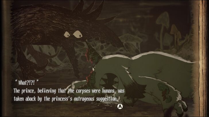 The Liar Princess and the Blind Prince the Princess About to Eat the Goat