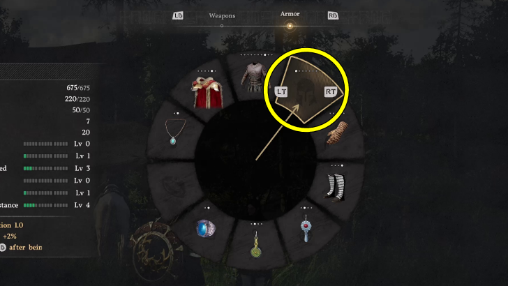 Armor Quick Radial Menu