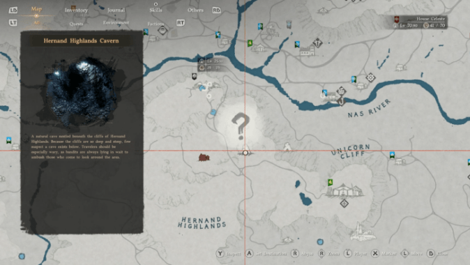 Hernand Highlands Cavern Map Location