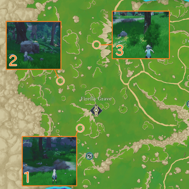 Spirit Firefly locations map