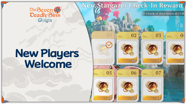 The Seven Deadly Sins: Origin  - New Players Welcome Event Guide
