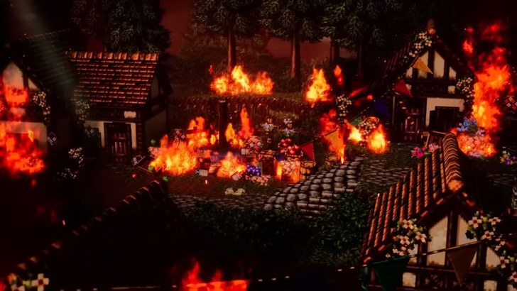 OCTOPATH TRAVELER 0 Town Burning