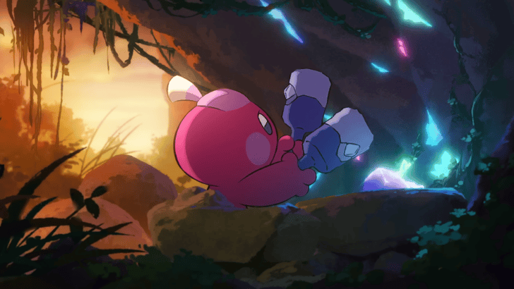 Tinkatink holding two hammers