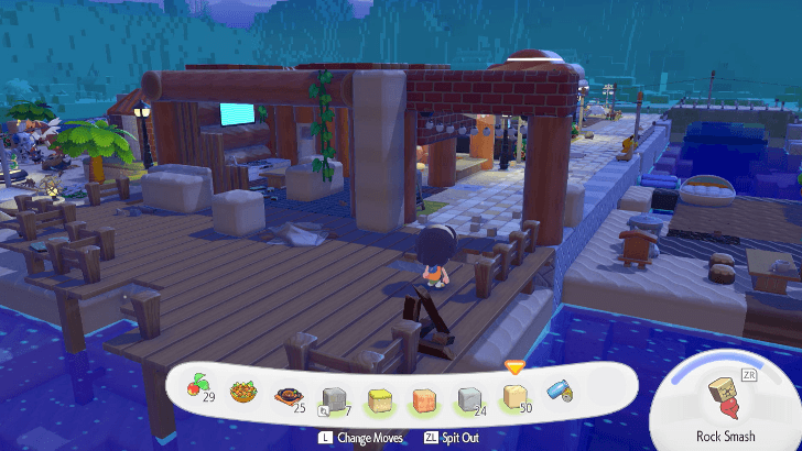 Resort Sofa, Table, and Light