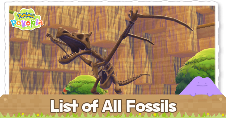 Pokemon Pokopia - Fossils Top Banner