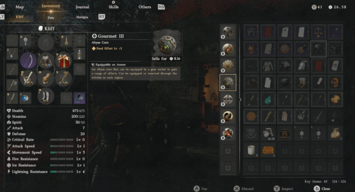 Z - Embed Abyss Cores Into Your Gear