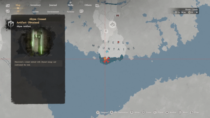 An Unreachable End map location