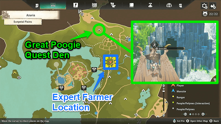 Go to the Quest Den in Blightstone Woods