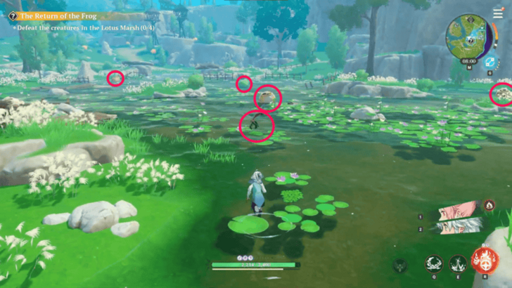 Creatures in Lotus Marsh