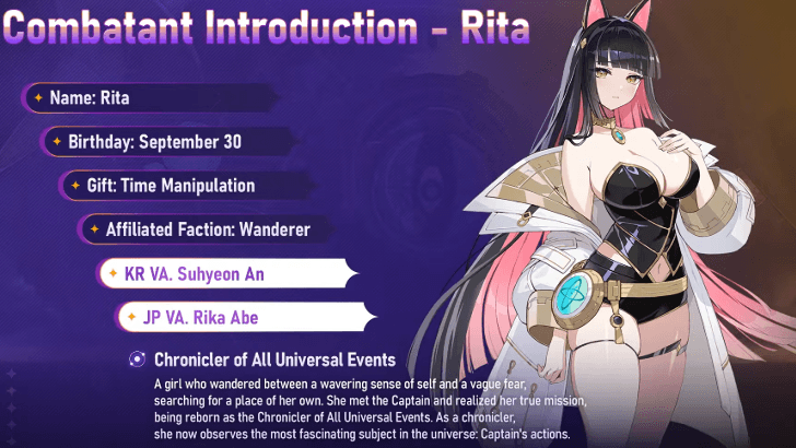 Rita Character Intro