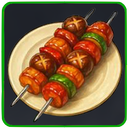 Seven Deadly Sins Origin- Huge Mushroom and Meat Skewer